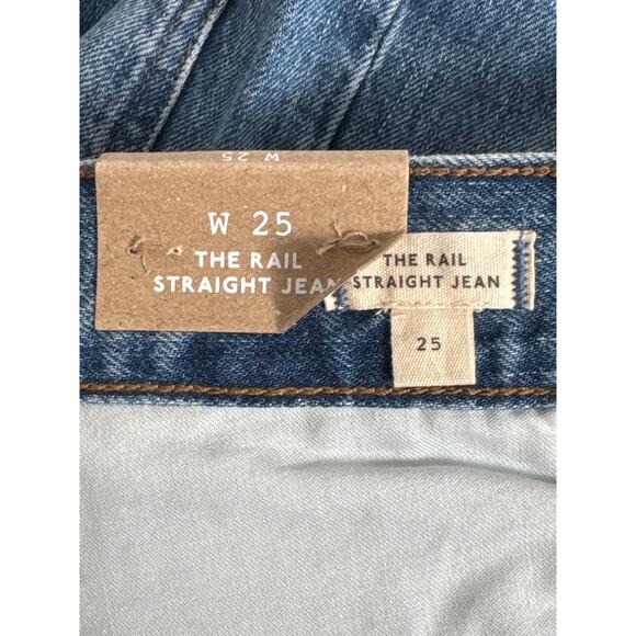 NWT Madewell The Rail Straight Jean in Reston Wash Released Hem Edition 25 - Picture 14 of 14